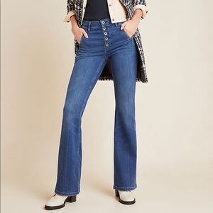 Anthro Pilcro High Rise Trouser Bootcut Jeans 32
